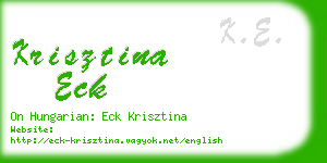 krisztina eck business card